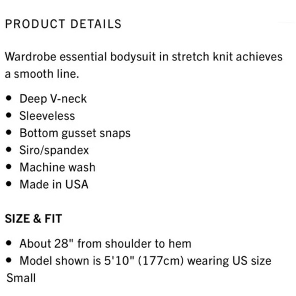 NWT L’AGENCE Winnie Deep V-Neck Black Bodysuit Small - Picture 12 of 12